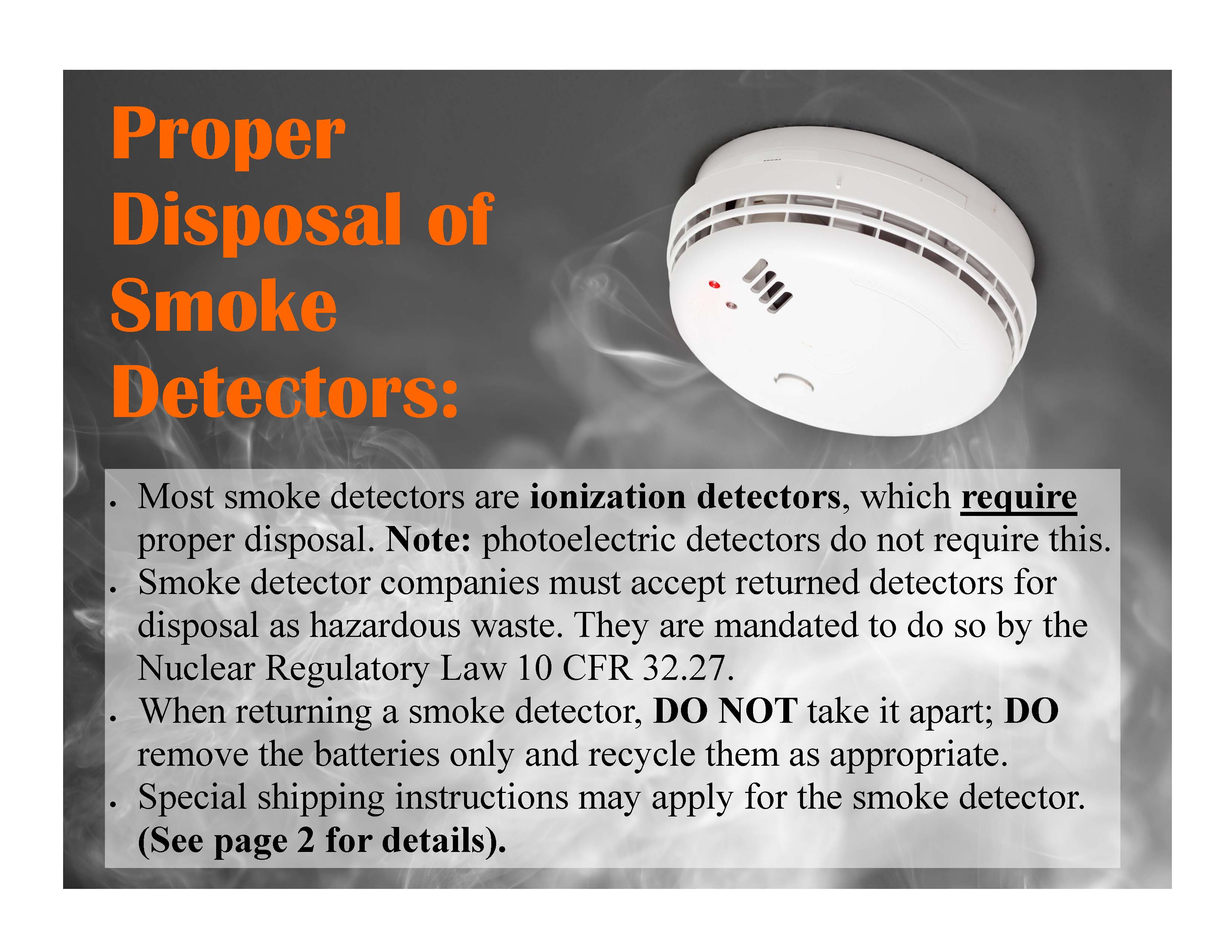 Smoke Detector Disposal