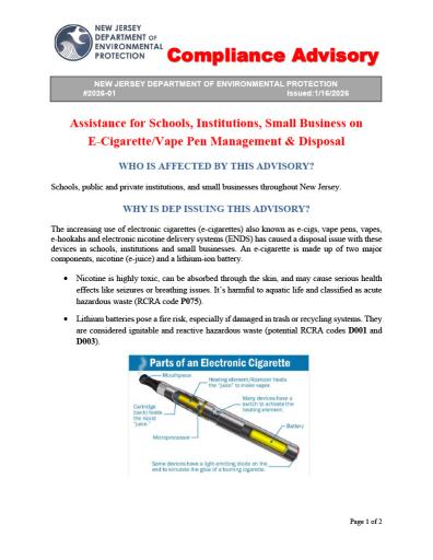 E-Cigarettes & Vape Pens Disposal Pg 1