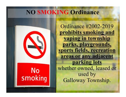 Ordinance #2002-2019: No Smoking Flyer