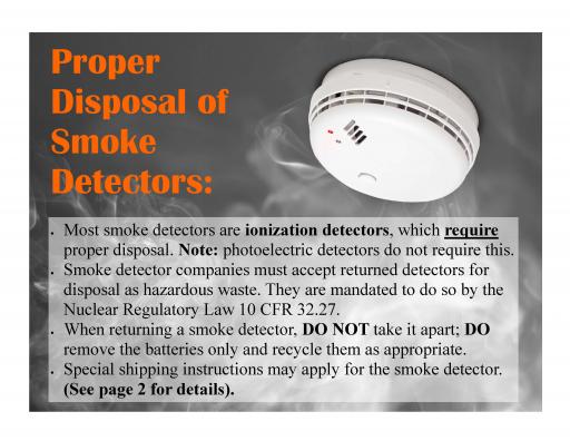 Smoke Detector Disposal Page 1