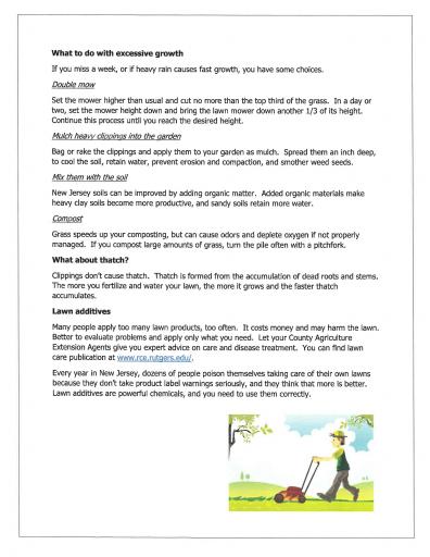 Recycling Grass - NJDEP "Cut It and Leave It" Program, pg 2
