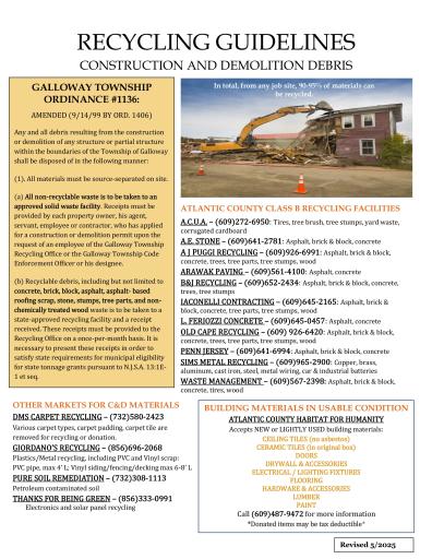 Construction & Demolition Debris Recycling Guide, Page 1